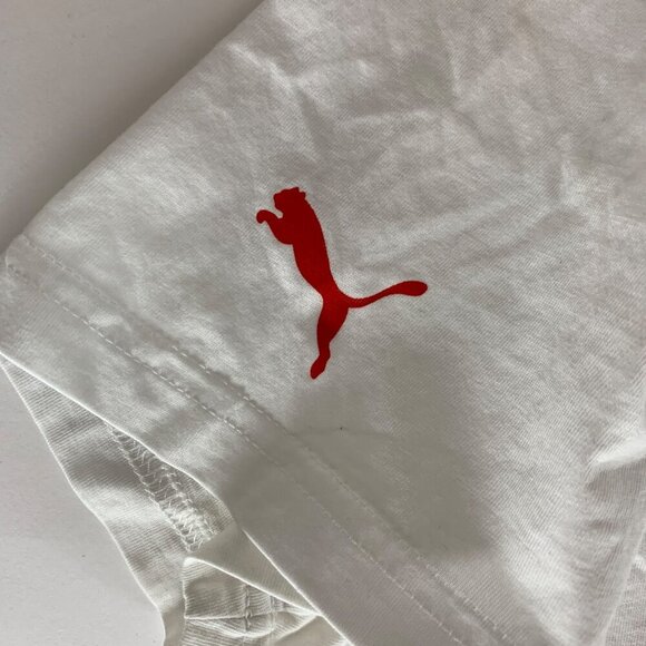 Puma F1 White Short Sleeve Crewneck Shirt Mens Large - Picture 3 of 5